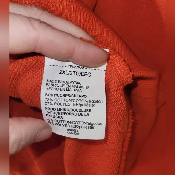 NWT UNDER ARMOUR x PROJECT ROCK VETERANS DAY HEAVYWEIGHT HOODIE ORANGE BLACK 2XL - Picture 11 of 11